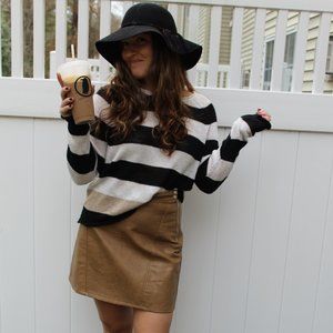 Tan European Vegan Leather Skirt